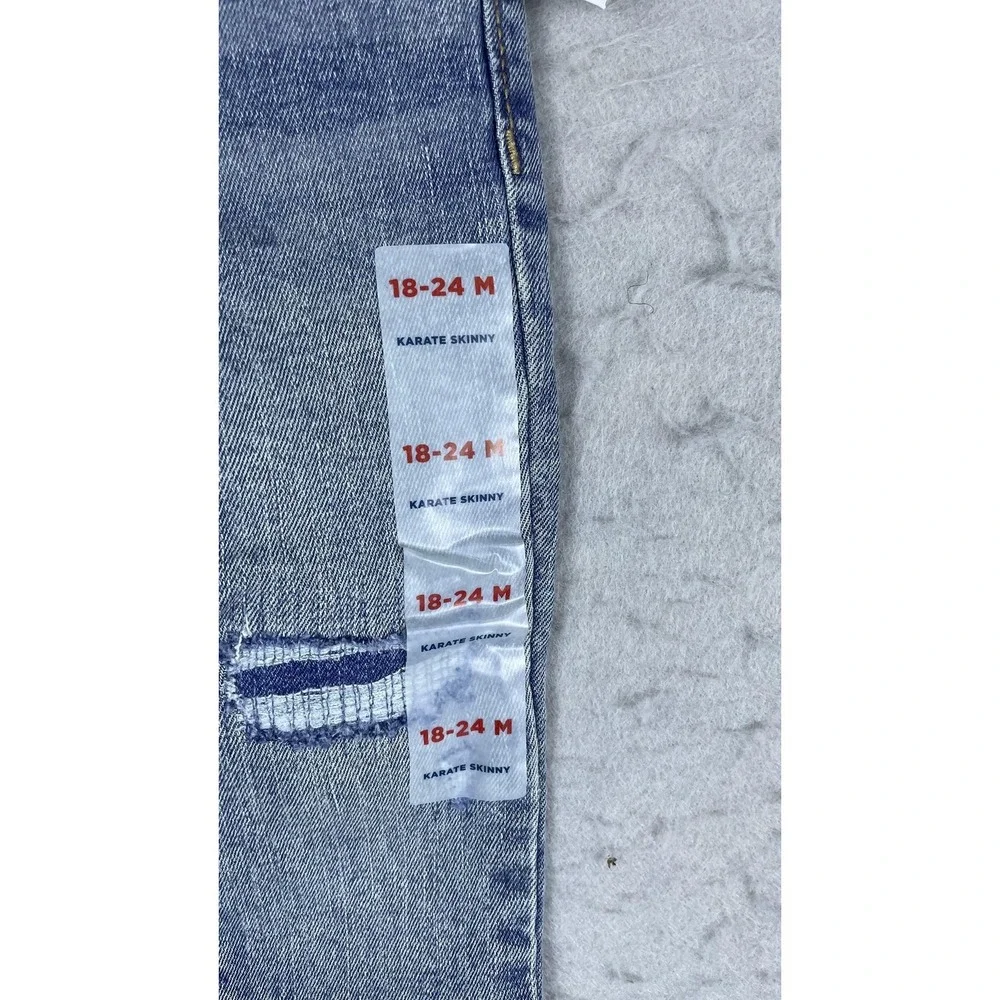 Old‎ Navy Jeans Boys 18-24 Months Blue Karate Skinny Adjustable Waist Stretch